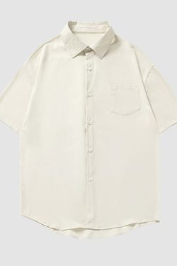 Style Core Aesthetics, New Style Trends Solid Color Drape Shirts