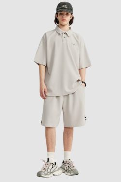 Style Core Aesthetics, New Style Trends Solid Polo Tee Set