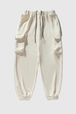 Style Core Aesthetics, New Style Trends Spacious Pocket Loose Fit Fleece Utility Pants