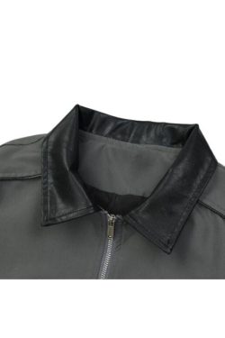 Style Core Aesthetics, New Style Trends Spider Embroidered Hip-Hop Leather Jacket