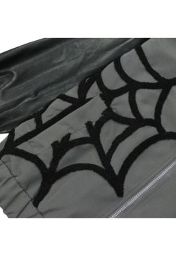 Style Core Aesthetics, New Style Trends Spider Embroidered Hip-Hop Leather Jacket