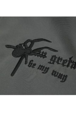 Style Core Aesthetics, New Style Trends Spider Embroidered Hip-Hop Leather Jacket