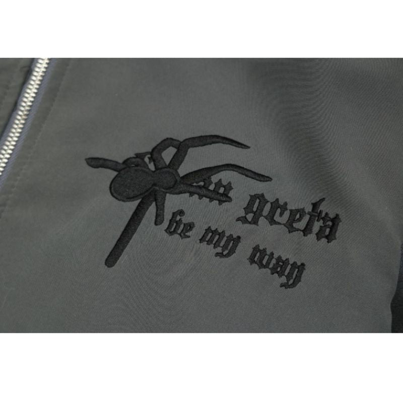 Style Core Aesthetics, New Style Trends Spider Embroidered Hip-Hop Leather Jacket Style Core Aesthetics, New Style Trends Spider Embroidered Hip-Hop Leather Jacket