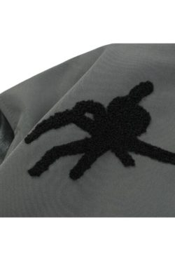 Style Core Aesthetics, New Style Trends Spider Embroidered Hip-Hop Leather Jacket