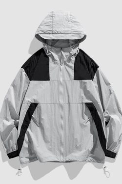 Style Core Aesthetics, New Style Trends Splicing Casual Breathable Sunproof QD Jacket