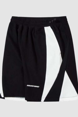 Style Core Aesthetics, New Style Trends Sports Color Block Shorts