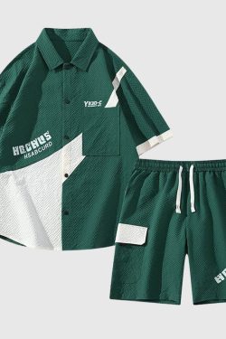 Style Core Aesthetics, New Style Trends Sporty Color Block Leisure Set