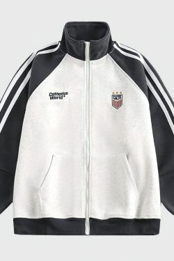 Style Core Aesthetics, New Style Trends Stand Collar Track Jacket