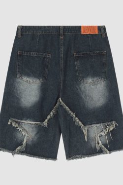 Style Core Aesthetics, New Style Trends Star Patch Embroidered Shorts