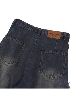 Style Core Aesthetics, New Style Trends Star Pattern Frayed Patchwork Jeans