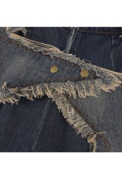 Style Core Aesthetics, New Style Trends Star Pattern Frayed Patchwork Jeans