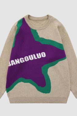 Style Core Aesthetics, New Style Trends Star Pattern Jacquard Sweater