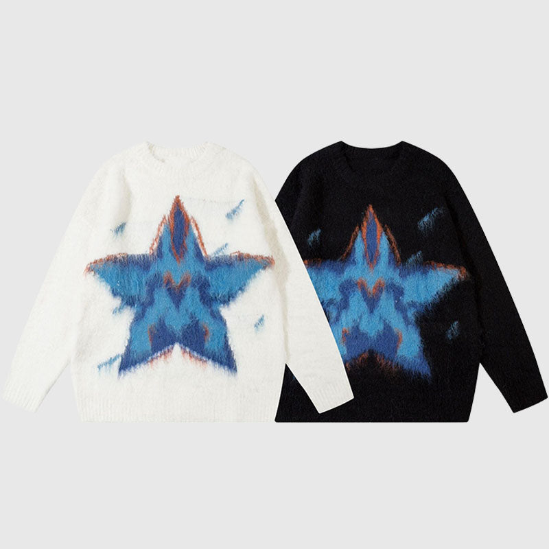 Style Core Aesthetics, New Style Trends Star Pattern Printed Pullover Style Core Aesthetics, New Style Trends Star Pattern Printed Pullover