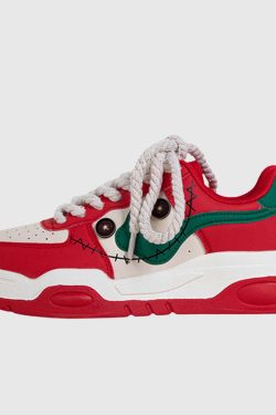 Style Core Aesthetics, New Style Trends Stitched Printed Sneakers