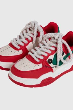 Style Core Aesthetics, New Style Trends Stitched Printed Sneakers