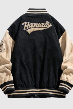 Style Core Aesthetics, New Style Trends Street-Style Embroidered Suede Baseball Jacket