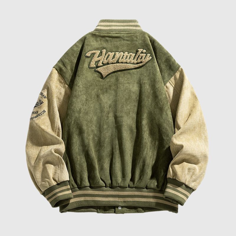 Style Core Aesthetics, New Style Trends Street-Style Embroidered Suede Baseball Jacket Style Core Aesthetics, New Style Trends Street-Style Embroidered Suede Baseball Jacket
