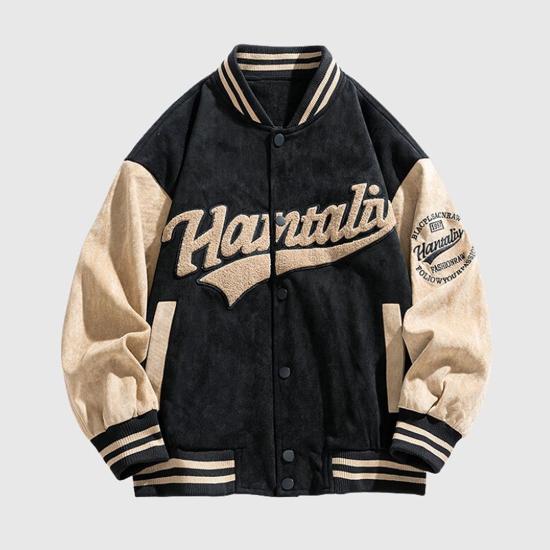 Style Core Aesthetics, New Style Trends Street-Style Embroidered Suede Baseball Jacket Style Core Aesthetics, New Style Trends Street-Style Embroidered Suede Baseball Jacket