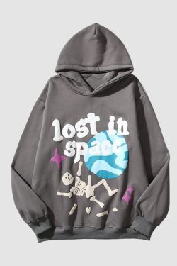 Style Core Aesthetics, New Style Trends Street Vintage Graffiti Print Hoodies