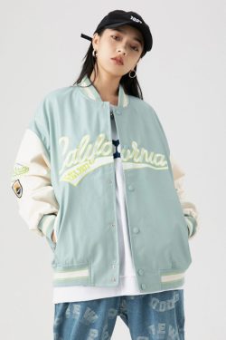 Style Core Aesthetics, New Style Trends Streetwear Embroidered PU Leather Baseball Jacket