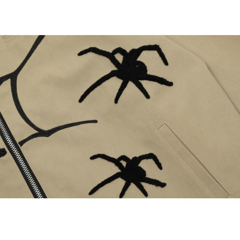 Style Core Aesthetics, New Style Trends Streetwear Spider Embroidered Jacket Style Core Aesthetics, New Style Trends Streetwear Spider Embroidered Jacket