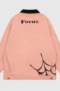 Style Core Aesthetics, New Style Trends Streetwear Spider Embroidered Jacket