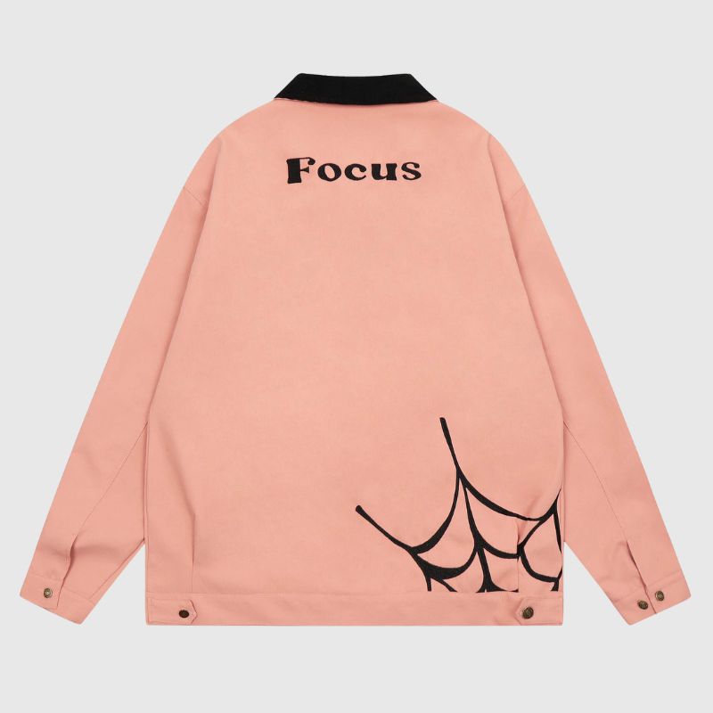 Style Core Aesthetics, New Style Trends Streetwear Spider Embroidered Jacket Style Core Aesthetics, New Style Trends Streetwear Spider Embroidered Jacket