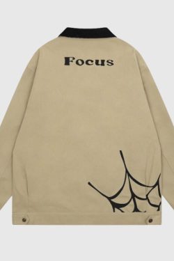Style Core Aesthetics, New Style Trends Streetwear Spider Embroidered Jacket