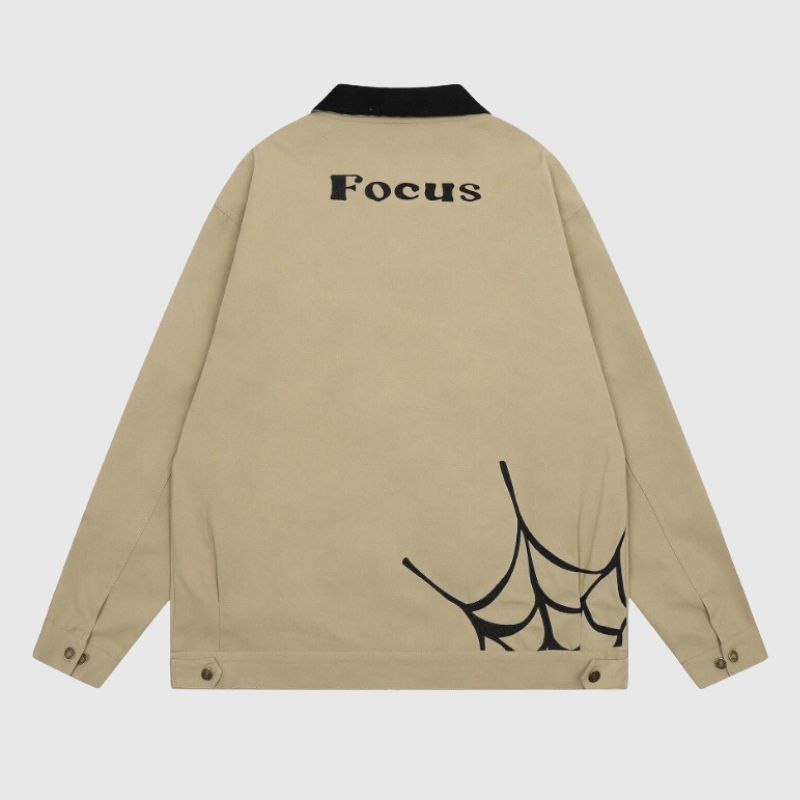 Style Core Aesthetics, New Style Trends Streetwear Spider Embroidered Jacket Style Core Aesthetics, New Style Trends Streetwear Spider Embroidered Jacket