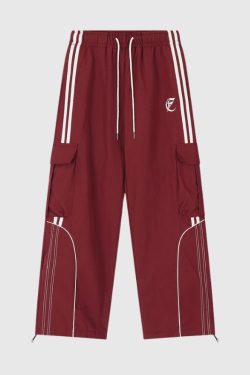 Style Core Aesthetics, New Style Trends Stripe Patchwork Design Pants