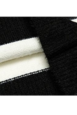 Style Core Aesthetics, New Style Trends Striped Buckle Closure Cardigan Sweater