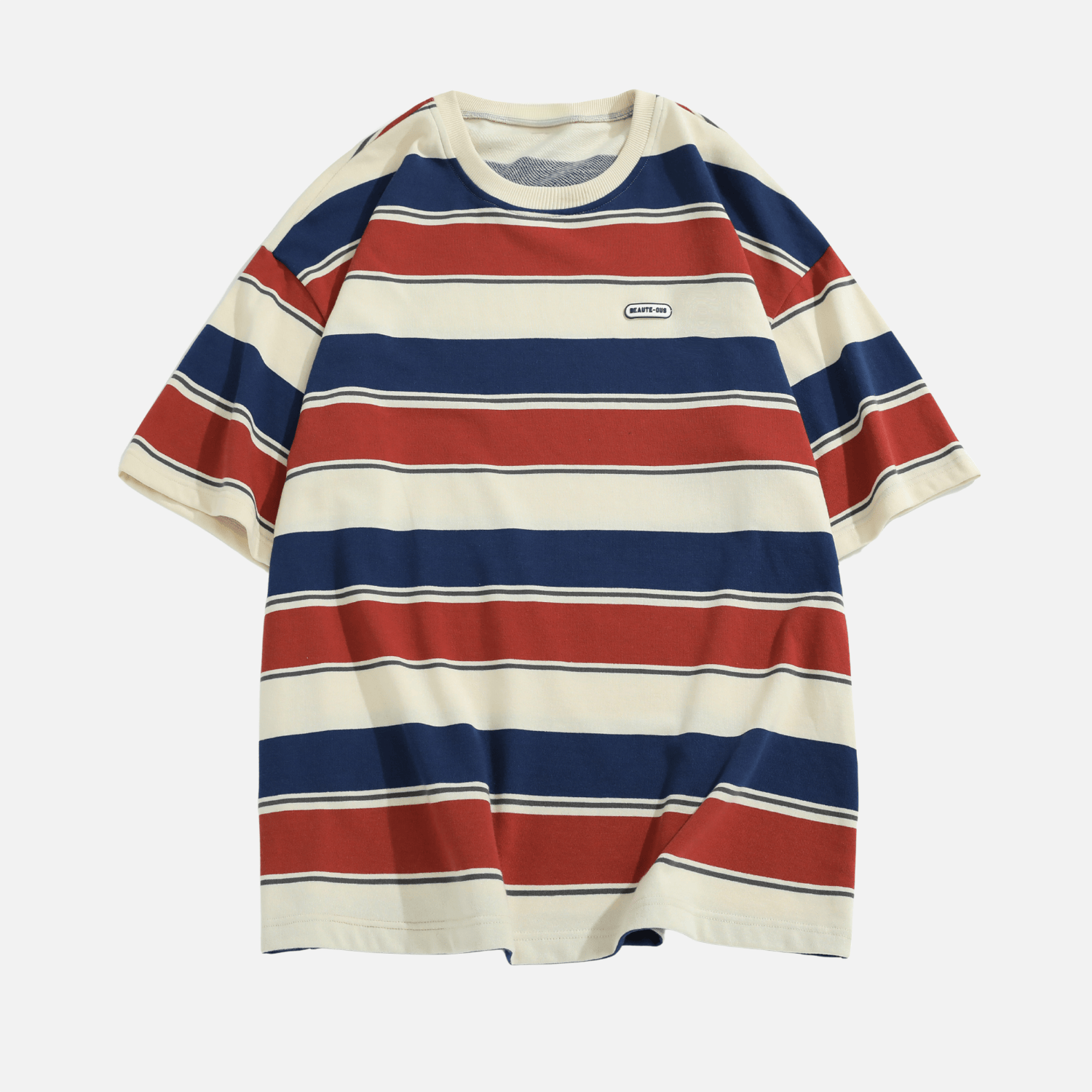 Style Core Aesthetics, New Style Trends Striped Colorblock Cotton T-Shirt Style Core Aesthetics, New Style Trends Striped Colorblock Cotton T-Shirt
