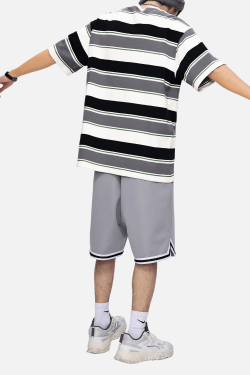 Style Core Aesthetics, New Style Trends Striped Colorblock Cotton T-Shirt