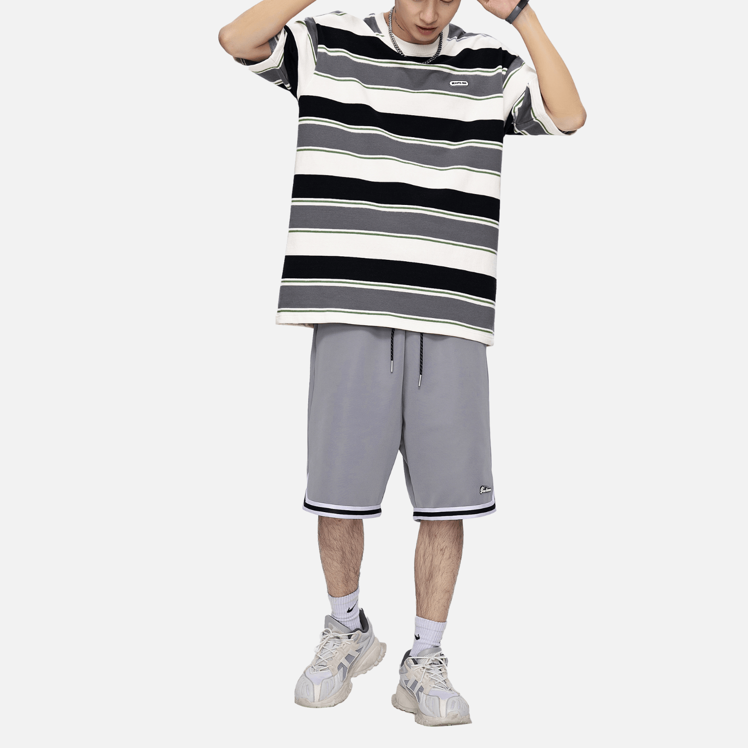 Style Core Aesthetics, New Style Trends Striped Colorblock Cotton T-Shirt Style Core Aesthetics, New Style Trends Striped Colorblock Cotton T-Shirt