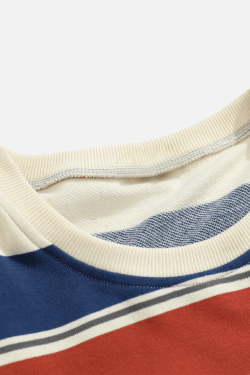 Style Core Aesthetics, New Style Trends Striped Colorblock Cotton T-Shirt