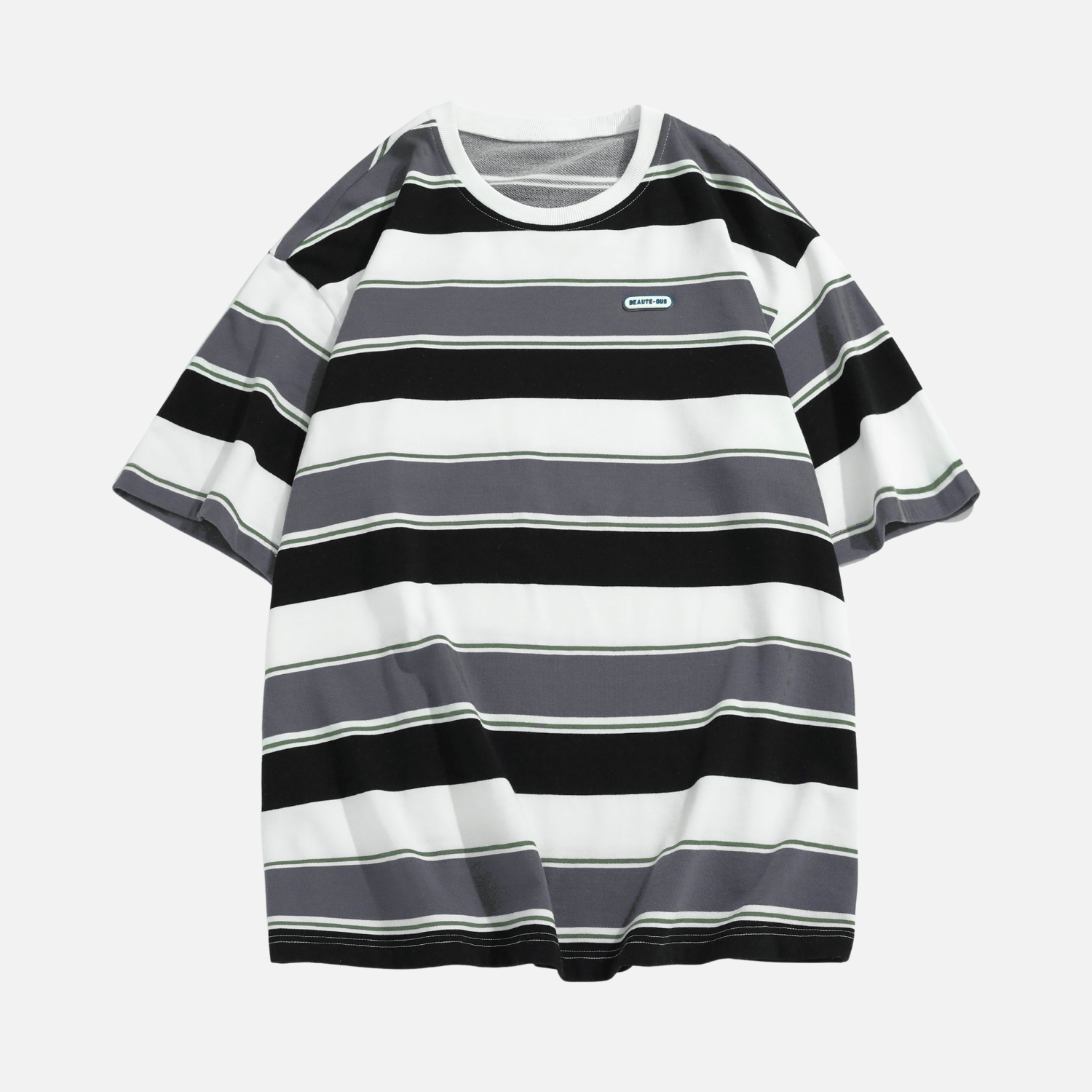 Style Core Aesthetics, New Style Trends Striped Colorblock Cotton T-Shirt Style Core Aesthetics, New Style Trends Striped Colorblock Cotton T-Shirt