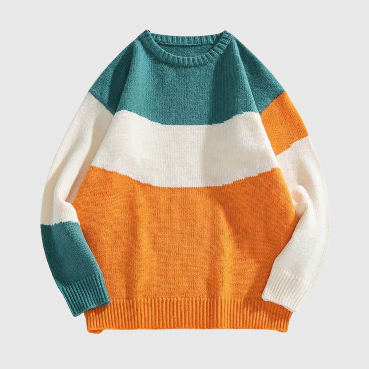 Style Core Aesthetics, New Style Trends Striped Colorblock Sweater Style Core Aesthetics, New Style Trends Striped Colorblock Sweater