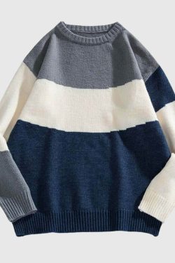 Style Core Aesthetics, New Style Trends Striped Colorblock Sweater