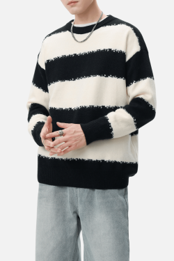 Style Core Aesthetics, New Style Trends Striped Colorblock Sweater