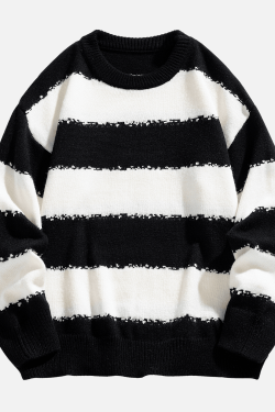 Style Core Aesthetics, New Style Trends Striped Colorblock Sweater