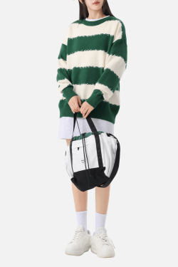 Style Core Aesthetics, New Style Trends Striped Colorblock Sweater