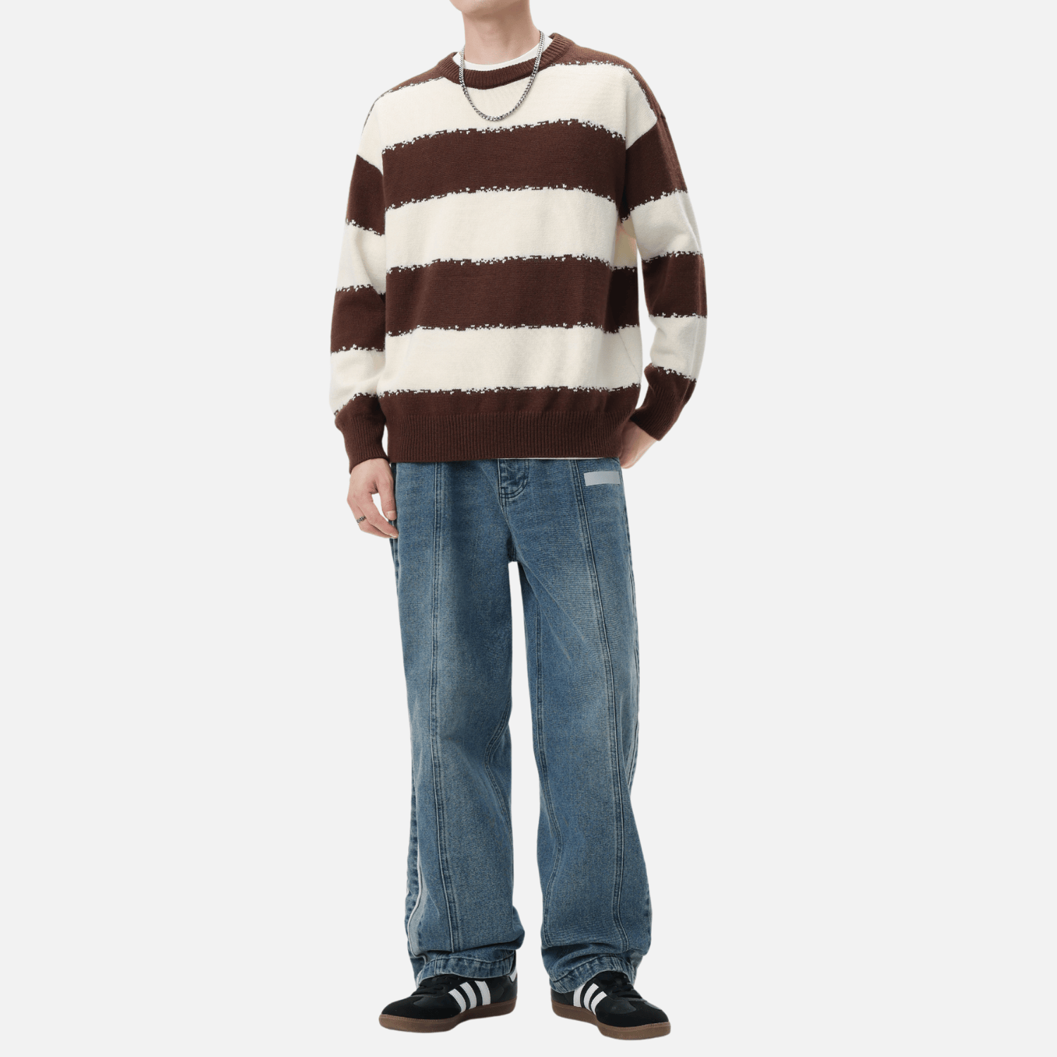 Style Core Aesthetics, New Style Trends Striped Colorblock Sweater Style Core Aesthetics, New Style Trends Striped Colorblock Sweater