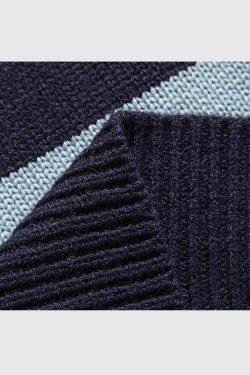 Style Core Aesthetics, New Style Trends Striped Embroidered Knit Sweater