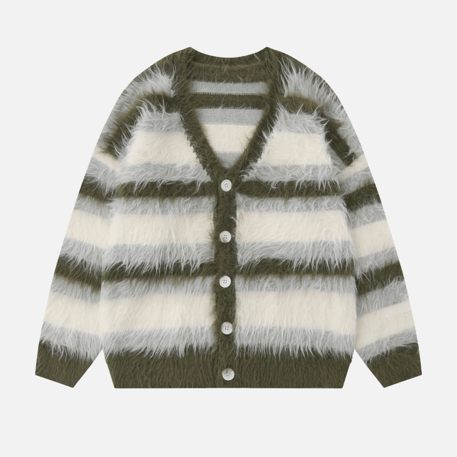 Style Core Aesthetics, New Style Trends Striped Fleece-Lined V-Neck Sweater Style Core Aesthetics, New Style Trends Striped Fleece-Lined V-Neck Sweater