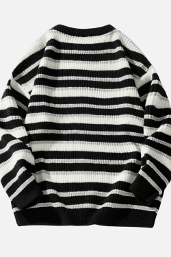Style Core Aesthetics, New Style Trends Striped Heavy Knit Sweater