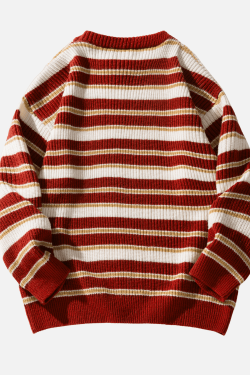 Style Core Aesthetics, New Style Trends Striped Heavy Knit Sweater