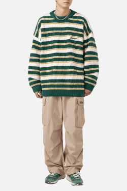 Style Core Aesthetics, New Style Trends Striped Heavy Knit Sweater