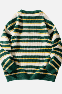 Style Core Aesthetics, New Style Trends Striped Heavy Knit Sweater