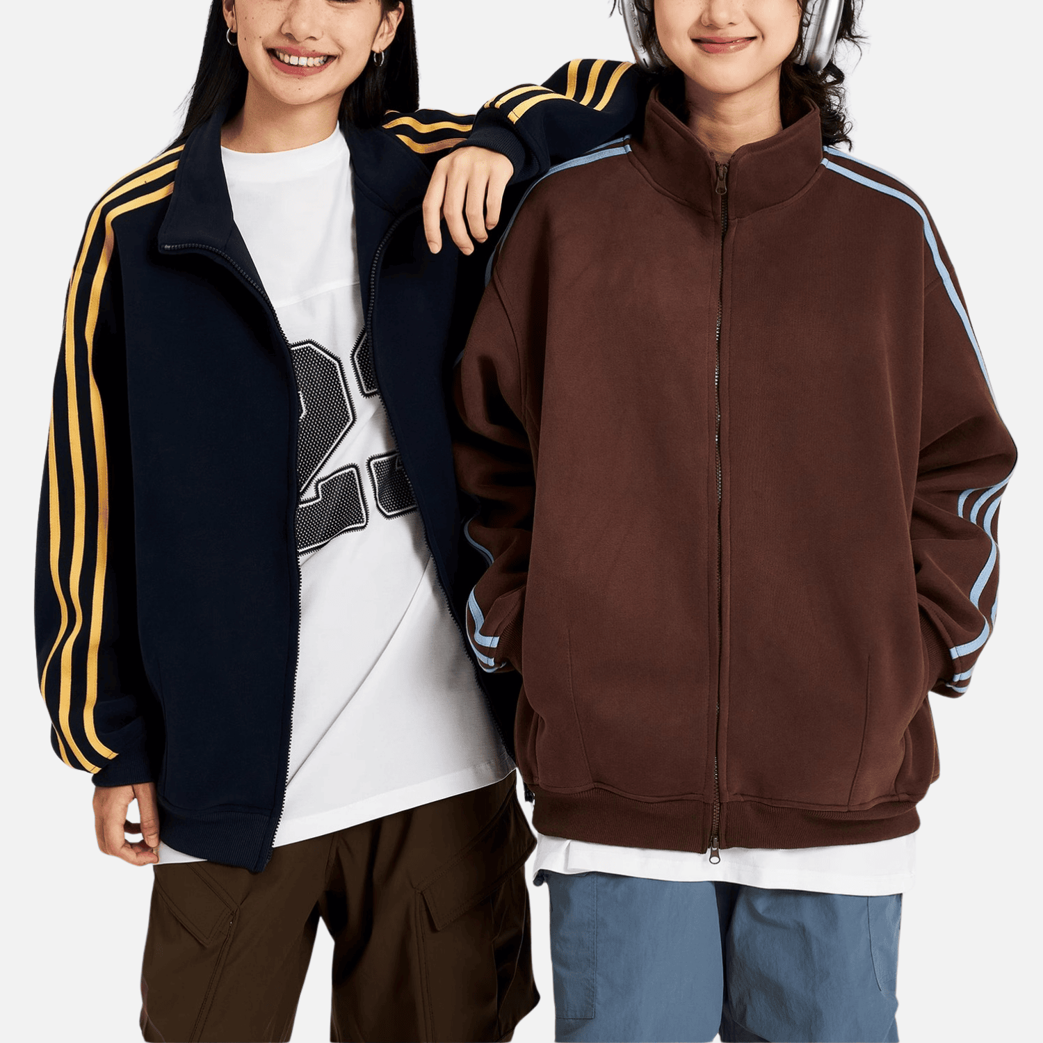 Style Core Aesthetics, New Style Trends Striped Stand Collar Jacket Style Core Aesthetics, New Style Trends Striped Stand Collar Jacket