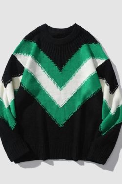 Style Core Aesthetics, New Style Trends Stylish Chevron Striped Sweater
